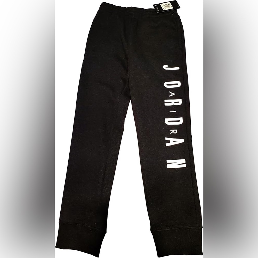 NWT black heather Jordan pants boys YL